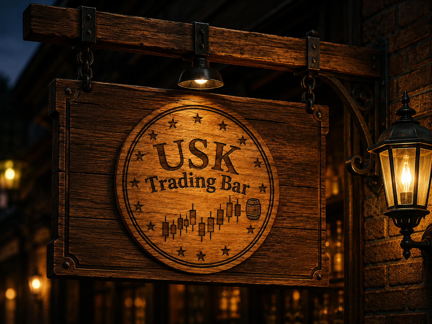 USK Trading Barの看板