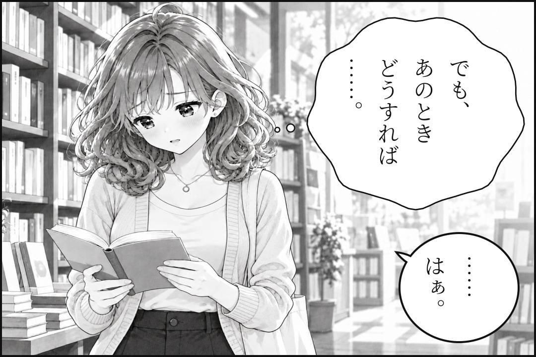 どうすればよかったのか考え、ため息をつくトレ子。