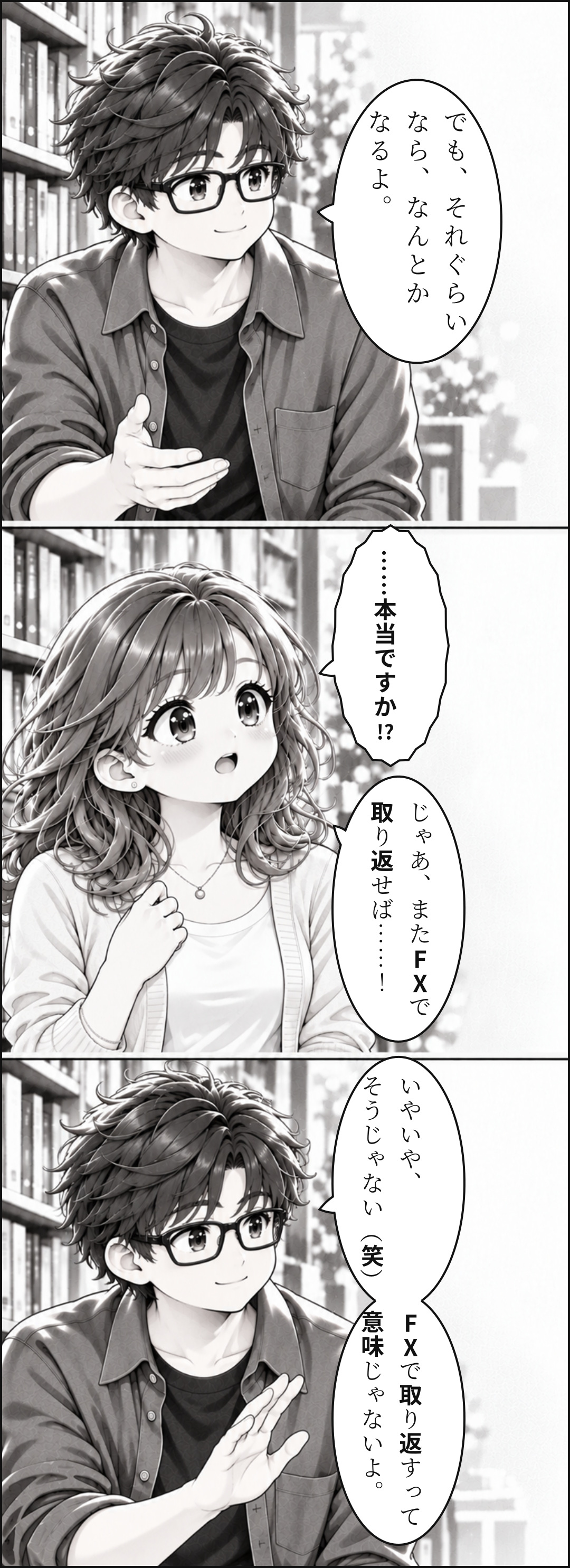 USK先輩がトレ子を励ます。