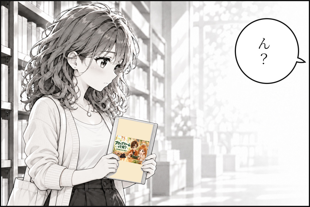 USK先輩がトレ子の持つ本に気付き、反応する。